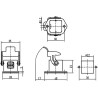Embase encastrée HARTING 09200030301