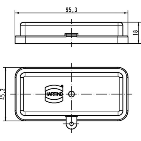 Couvercle de protection HARTING 09300165406
