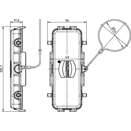 Couvercle de protection HARTING 09300245426