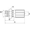 Raccord GATES 10G10MBSPP
