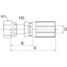 Raccord GATES 10G12FFORX
