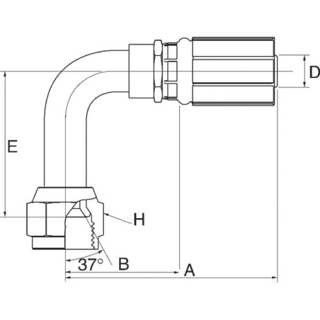 Raccord GATES 10G12FJX90L