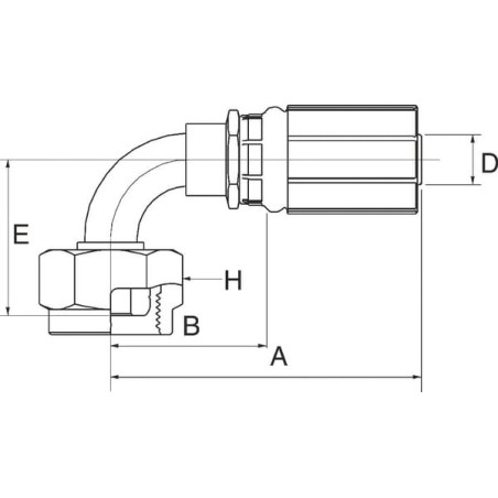 Raccord GATES 10G21FFGX90