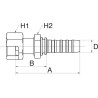 Raccord GATES 10GS12FFORX