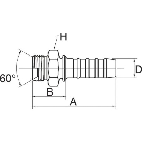Raccord GATES 10GS12MBSPP