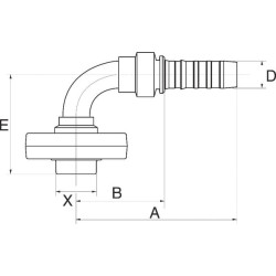 Raccord GATES 10GS21MPFL90