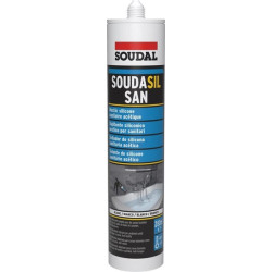 Silicone sanitaire acétique blanc 280mL SOUDAL 128790SOU