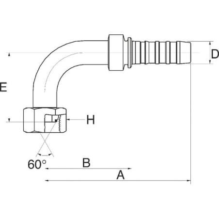 Raccord GATES 12GS12FBSPORX90