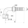 Raccord GATES 12GS12FJX90S
