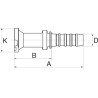 Raccord GATES 12GS12FL
