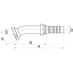 Raccord GATES 12GS12FL22M