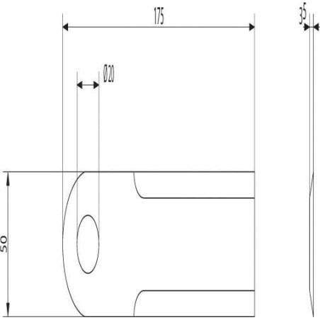 Couteau de broyeur UNIVERSEL 134800N