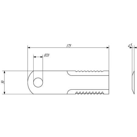 Couteau de broyeur UNIVERSEL 134810N