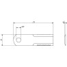 Couteau de broyeur UNIVERSEL 134810N