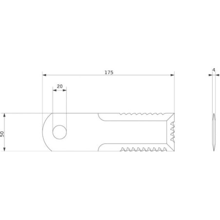 Couteau de broyeur UNIVERSEL 134812N