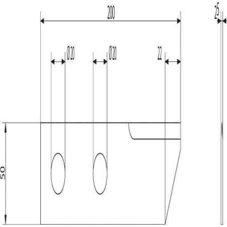 Couteau de broyeur UNIVERSEL 134830N