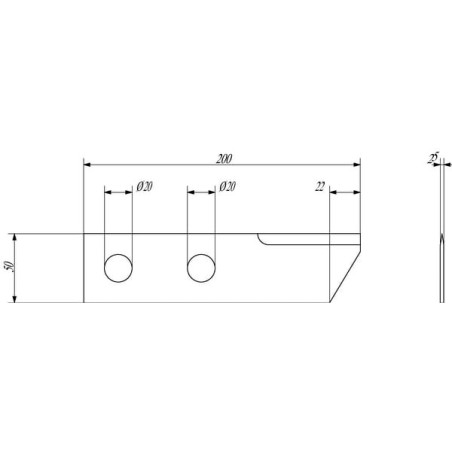 Couteau de broyeur UNIVERSEL 134830N
