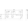 Couteau de broyeur UNIVERSEL 134830N
