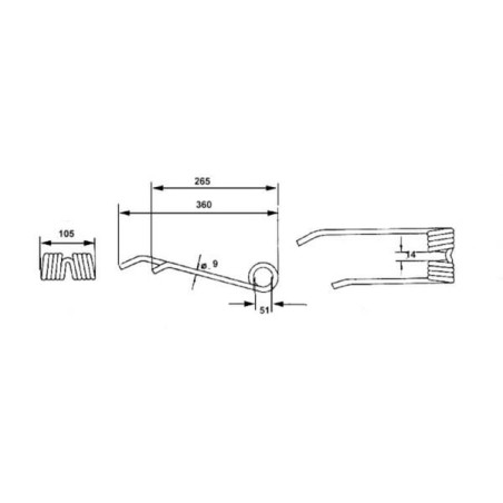 Dent d'andaineur UNIVERSEL 14330200KR