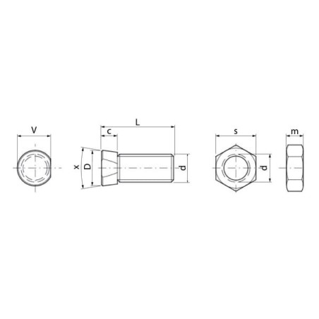 Boulon UNIVERSEL 1445C1F