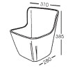 Auge à fixer 11,5L OK PLAST 1620100204