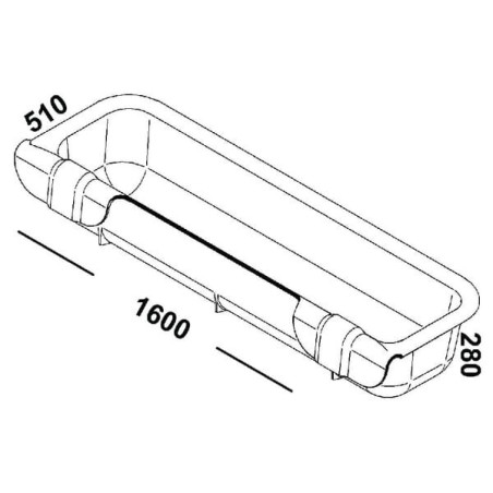 Auge à suspendre 160cm - 120L OK PLAST 1620100207