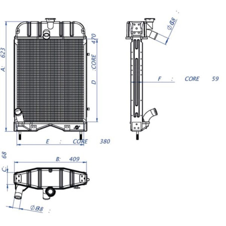 Radiateur UNIVERSEL 1680547M92N