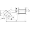 Raccord GATES 16G28FDLORX45