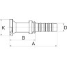 Raccord GATES 16GS12FLH
