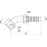 Raccord GATES 16GS16FFORX45S