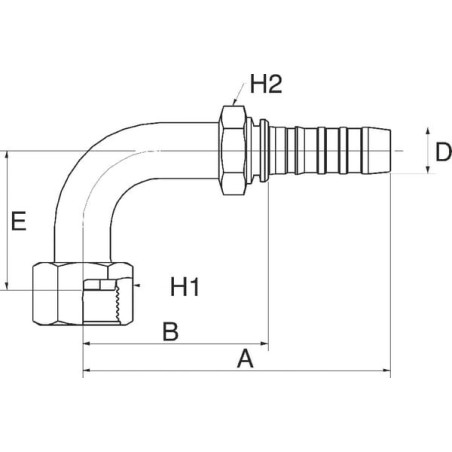 Raccord GATES 16GS16FFORX90M