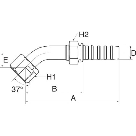 Raccord GATES 16GS16FJX45S