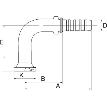 Raccord GATES 16GS16FL90100