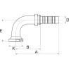 Raccord GATES 16GS16FL90M