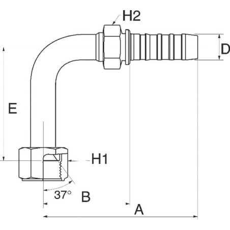Raccord GATES 16GS20FJX90L