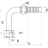 Raccord GATES 16GS20FJX90L