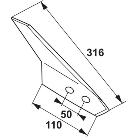 Aileron coutre à lame ALPINA 173324N