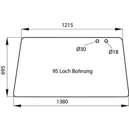 Lunette arrière UNIVERSEL 186813051200N