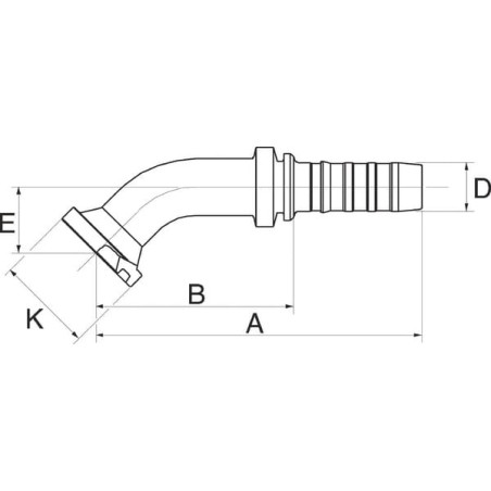 Raccord GATES 20GS16FLH45