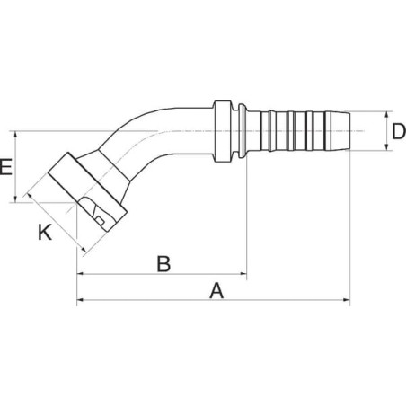 Raccord GATES 20GS20FLC45037