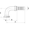 Raccord GATES 20GS20FLH90M