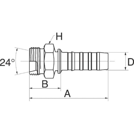 Raccord GATES 20GS38MDH
