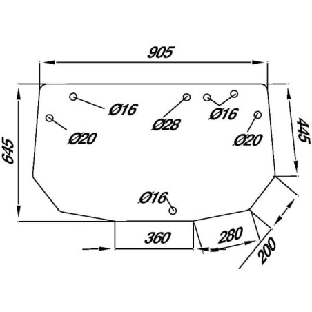 Lunette arrière UNIVERSEL 247811050120N