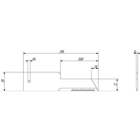 Couteau de broyeur UNIVERSEL 280911N
