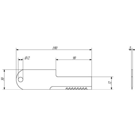 Couteau de broyeur UNIVERSEL 280940Z