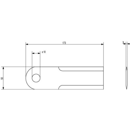 Couteau de broyeur UNIVERSEL 281400N