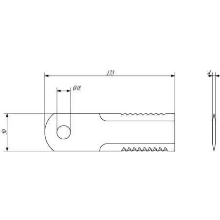 Couteau de broyeur UNIVERSEL 281411Z