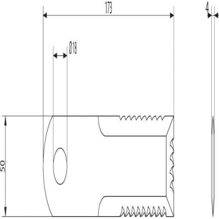 Couteau de broyeur UNIVERSEL 281412Z