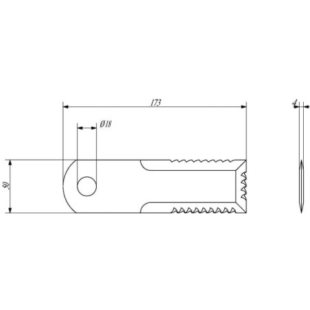 Couteau de broyeur UNIVERSEL 281412Z