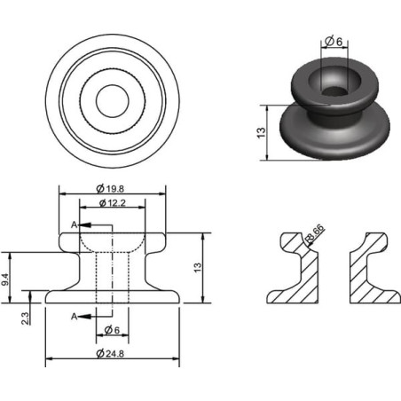 Bouton UNIVERSEL 291000KR